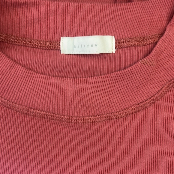 Relaxed to the Max Rusty Rose Ribbed Maxi Shirt Dress, Lulus Size Medium - Picture 4 of 5